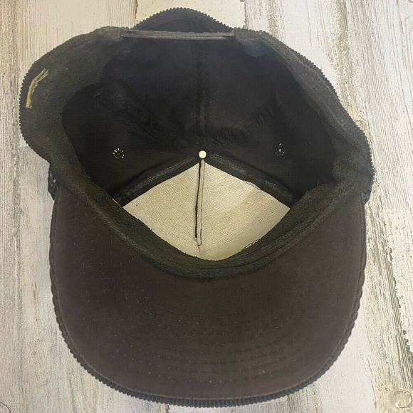 Los Angeles Raiders Vintage Black Pie Logo Corduroy SnapBack‎ Cap Hat